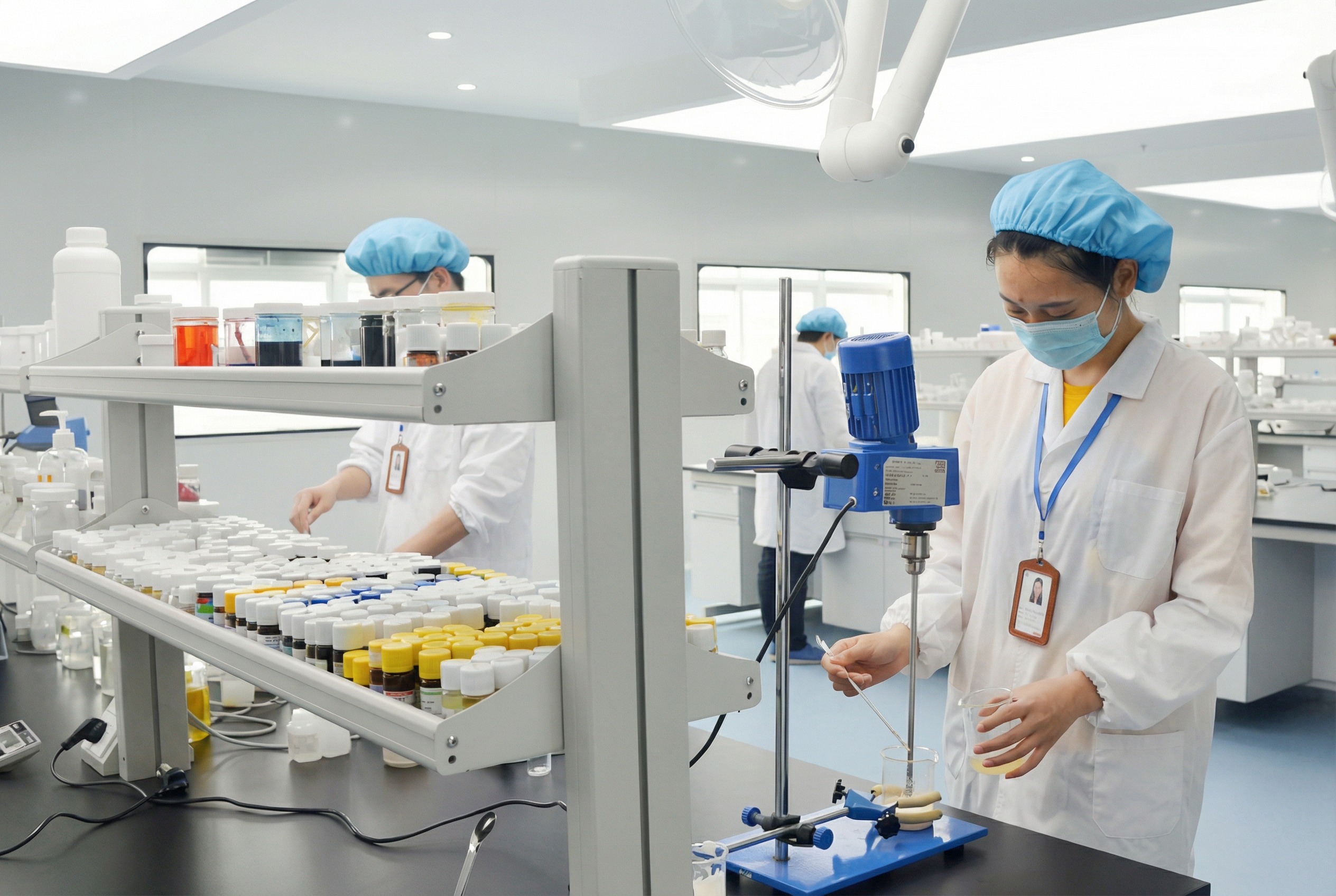 Expert chemists at Guangzhou Shengyi Chemical Technology Co., Ltd. analyzing fragrance compounds